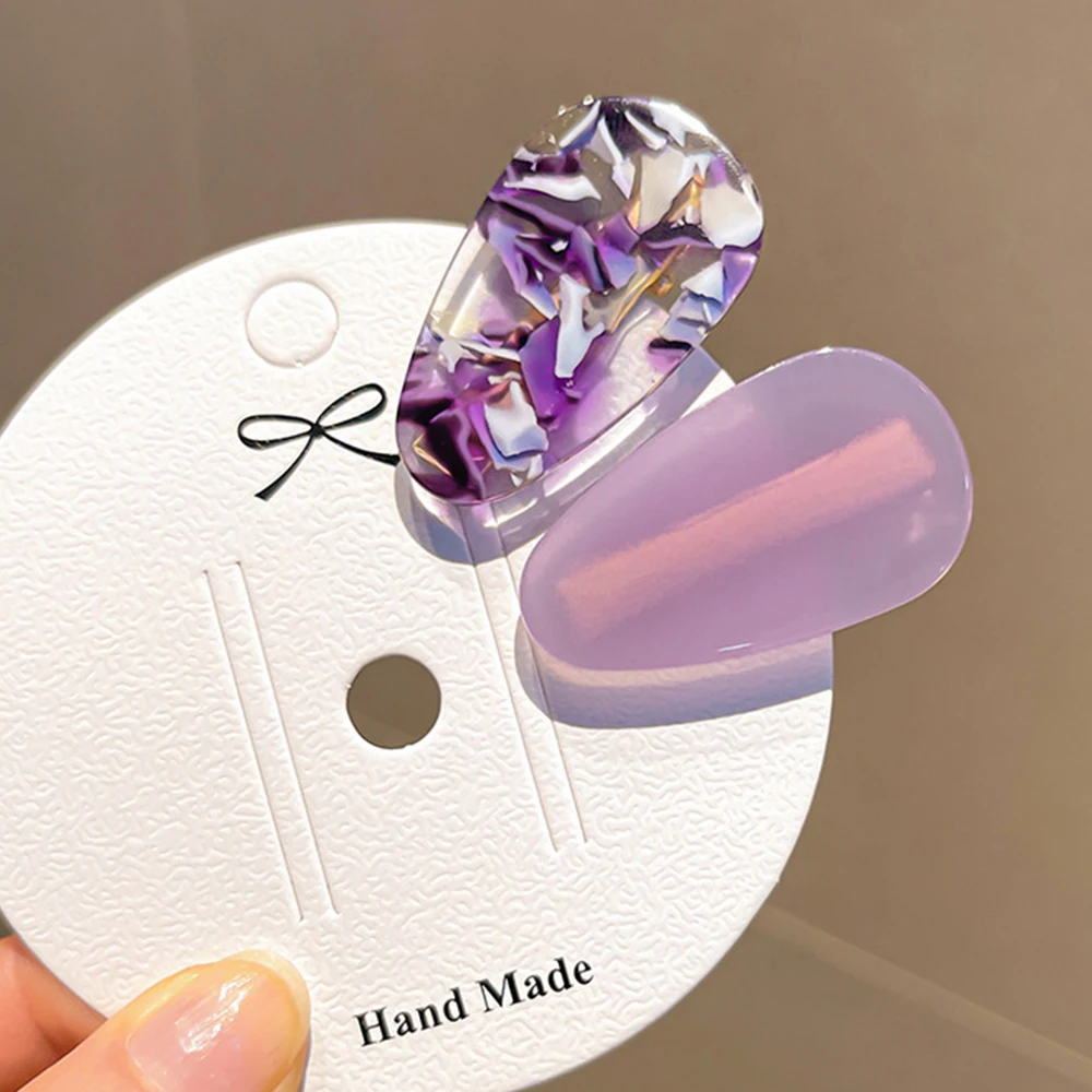 New Korean Acetic Acid Geometric Women Side Clip Fashion Fresh Girl Hair Clip Crab Retro Bangs Duckbill Clip Hair Accessories