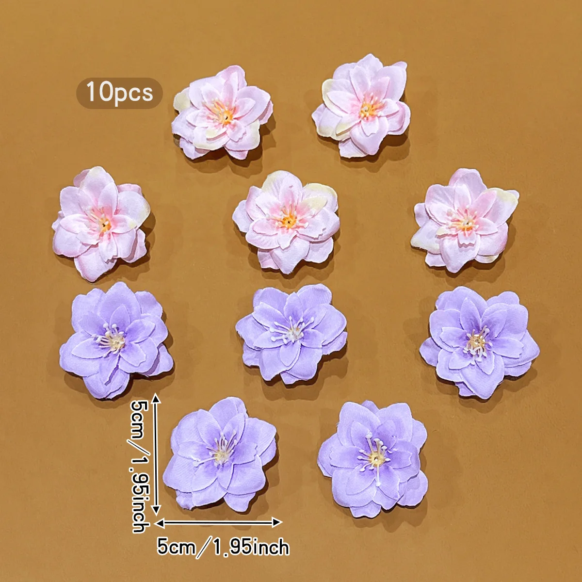 10 Pink Purple Sweet Flower Hair Clips for Daily Use Hair Accessories