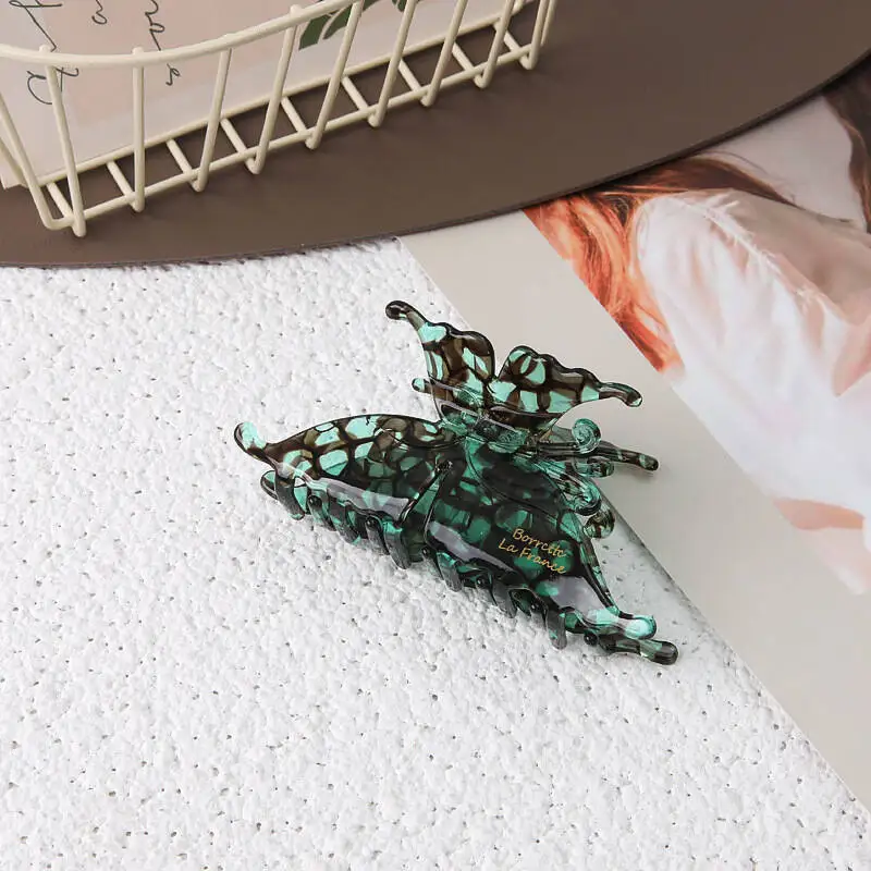 Exquisite Acetate Hair Claws Elegant Butterfly Shark Hair Clips Barrettes For Women Korean Design Hair Accessories Headwear Gift