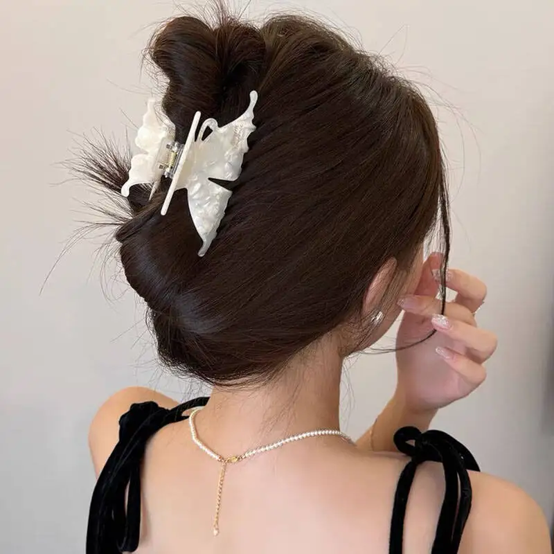Exquisite Acetate Hair Claws Elegant Butterfly Shark Hair Clips Barrettes For Women Korean Design Hair Accessories Headwear Gift