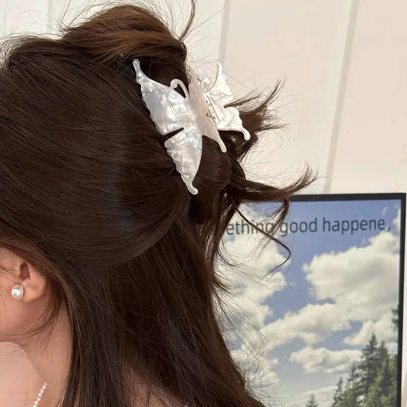 Exquisite Acetate Hair Claws Elegant Butterfly Shark Hair Clips Barrettes For Women Korean Design Hair Accessories Headwear Gift