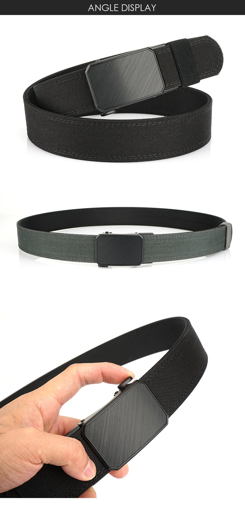 VATLTY 2025 Rigid Tactical Outdoor Belt for Men Zinc Alloy Automatic Buckle Jeans Belt Sturdy Nylon Men's Casual Belt Girdle