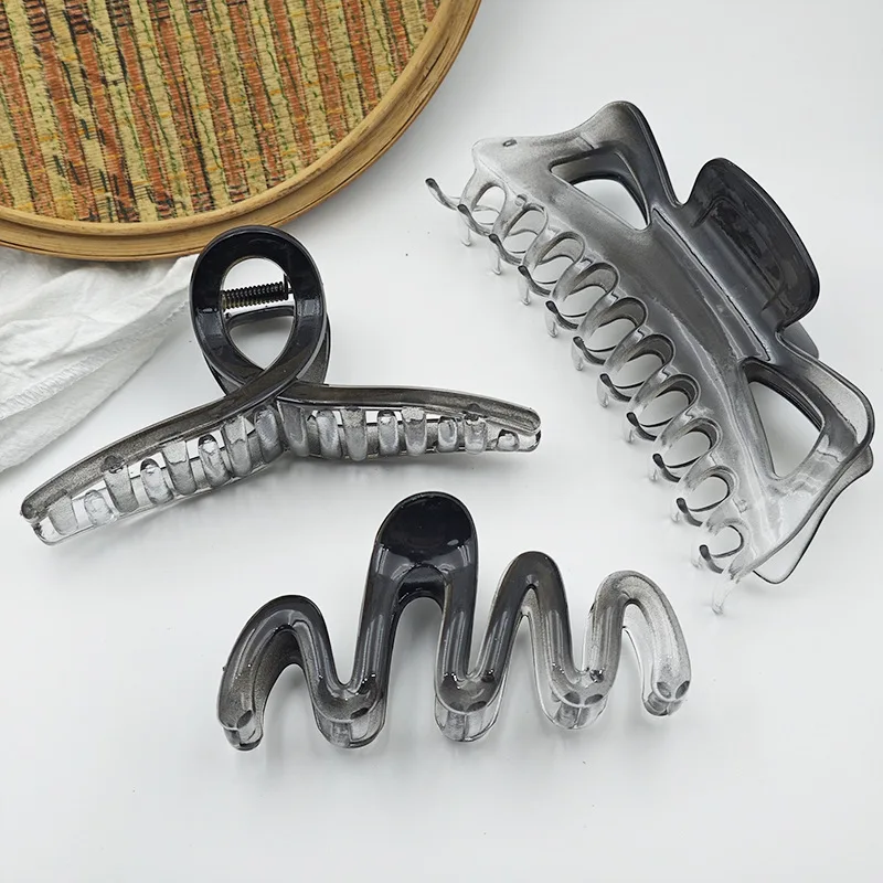 New Glossy Hair Claw Clips Silver Hair Claws Irregular Hair Clips Sparkling Hair Pin Classy Hair Claws Accessories for Women