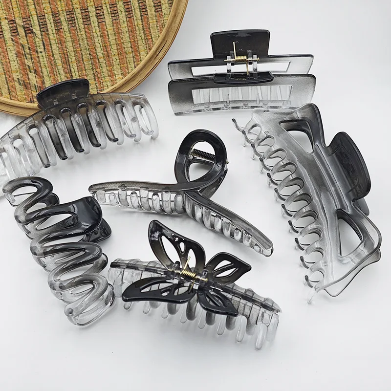 New Glossy Hair Claw Clips Silver Hair Claws Irregular Hair Clips Sparkling Hair Pin Classy Hair Claws Accessories for Women