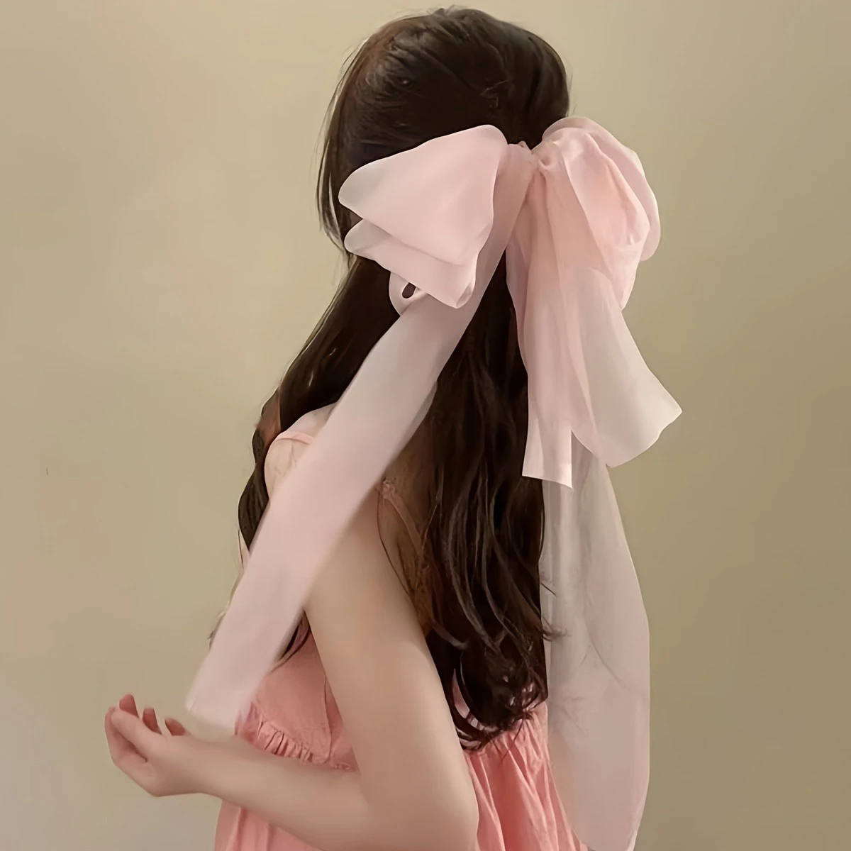 1pc Big Bow Hair Clip Oversized Claw Clamp for High Ponytails Stylish Barrettes Headwear for Girls and Women Hair Accessories