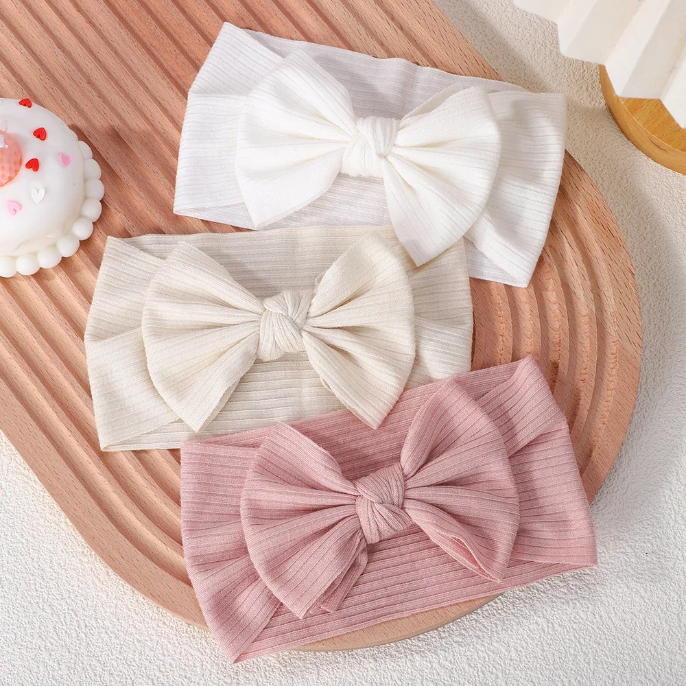 3Pcs/Set Cute Solid Headband for Baby Girls Soft Elastic HeadWrap Turban Hairband Headwear Infant Kids Hair Accessories