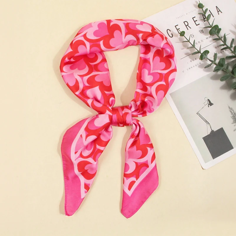 2025 New Yellow Lemon Print Square Silk Scarf for Women 70*70cm Neck Ties Fashion Decorate Neckerchief Female Hijab Bag Ribbions