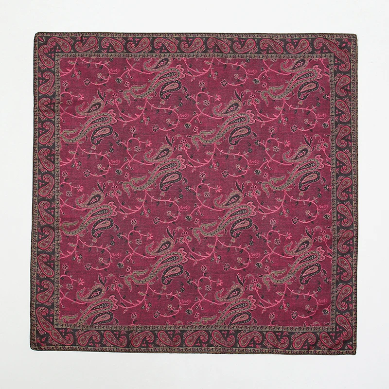Luxury Silk Scarf 70*70cm Square Retro Paisley Print Women Shawl Headband Small Hair Scarves Female Handkerchief Hijab