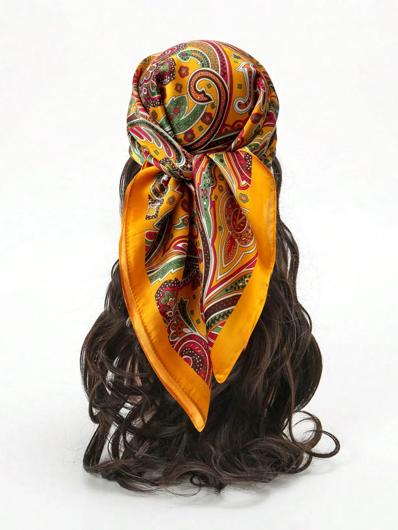 Luxury Print Imitation Silk Square Scarf Women Spring Neck Tie Shawl Wraps Female Hair Hand Wrist Headkerchief Hijab Bandana