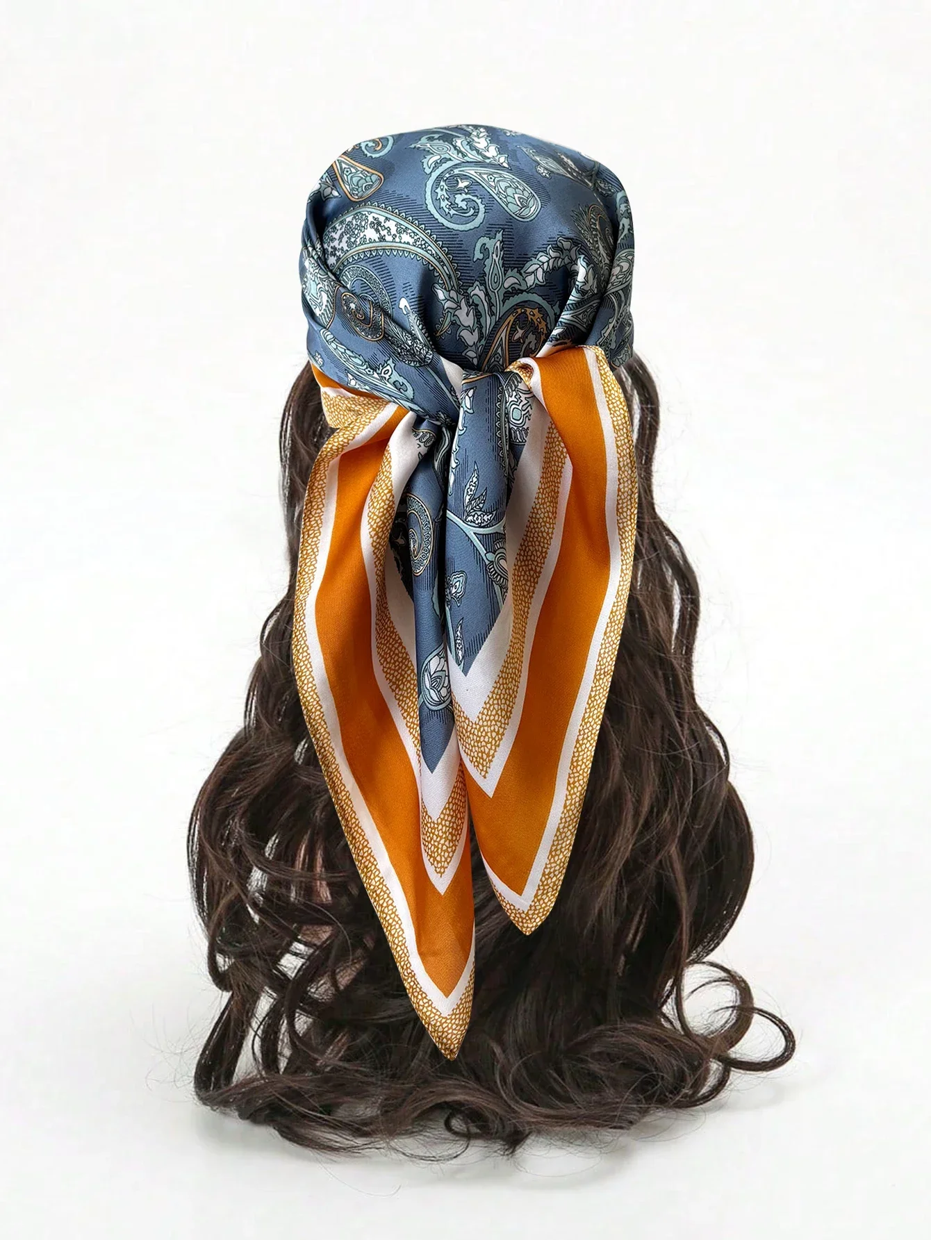 Luxury Print Imitation Silk Square Scarf Women Spring Neck Tie Shawl Wraps Female Hair Hand Wrist Headkerchief Hijab Bandana