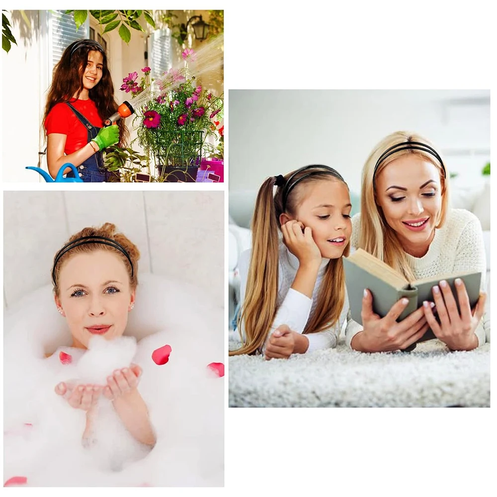 Plastic Headband Double Row Teeth Comb Hair Band Simple and Chic Hair Hoop Non-Slip Hair Accessory for Women Girls Daily Dating