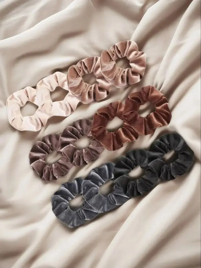12 Pack Velvet Hair Scrunchies Scrunchy Hair Ties Elastic Hair Bands Ropes Scrunchie for Women or Girls Hair Accessories