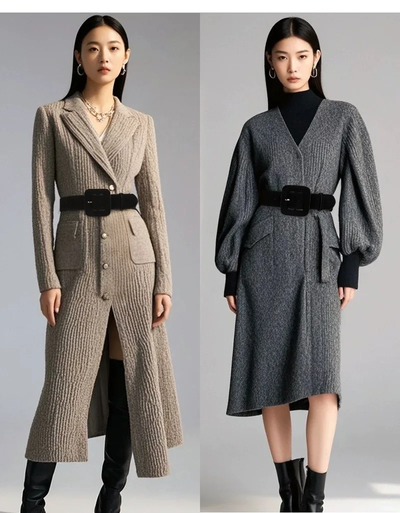 Fashion Women's Suede Belt Wide High Waist Belt Vintage Chunky Buckle Leather Belts Decoration for Dress Coats