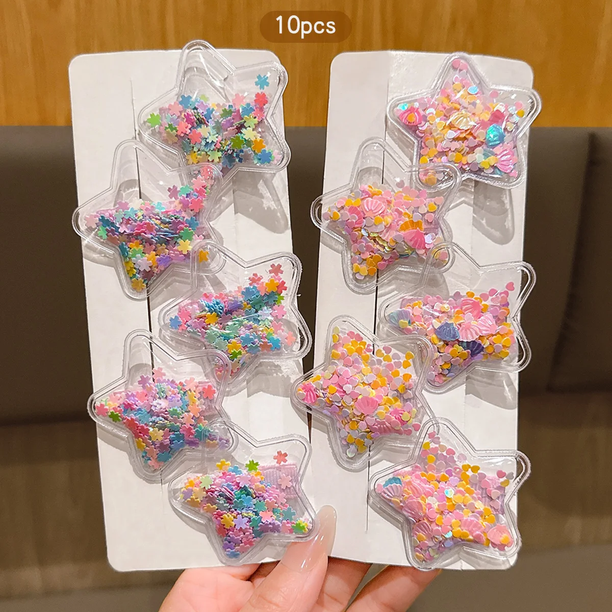 10 colorful star hair clips suitable for daily hair accessories