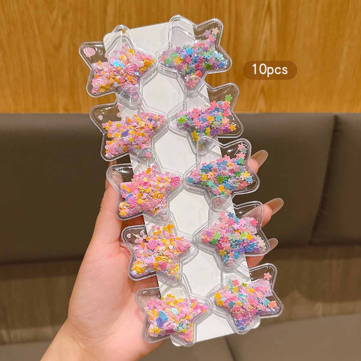 10 colorful star hair clips suitable for daily hair accessories