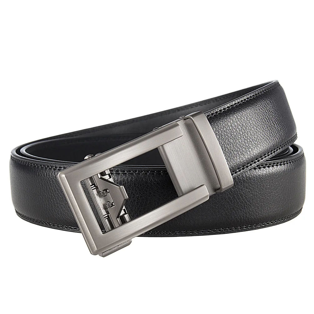 Fashion Designer Automatic Buckle Belt For Men Business & casuals Belt Men's Genuine Leather Belt Adjustable ratchet belt Men
