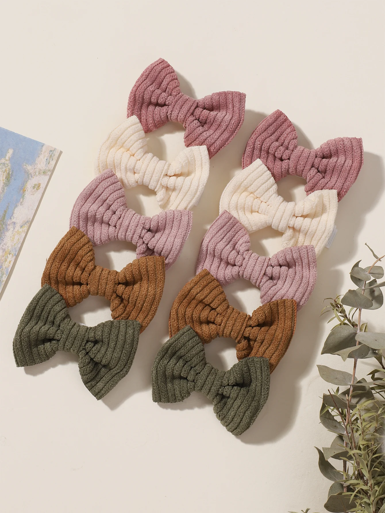 10pcs/set Girls New Solid Hairpins Hair Bows Nylon Safe Hair Clip Barrettes for Infants Toddlers Kids Hair Accessories Gifts