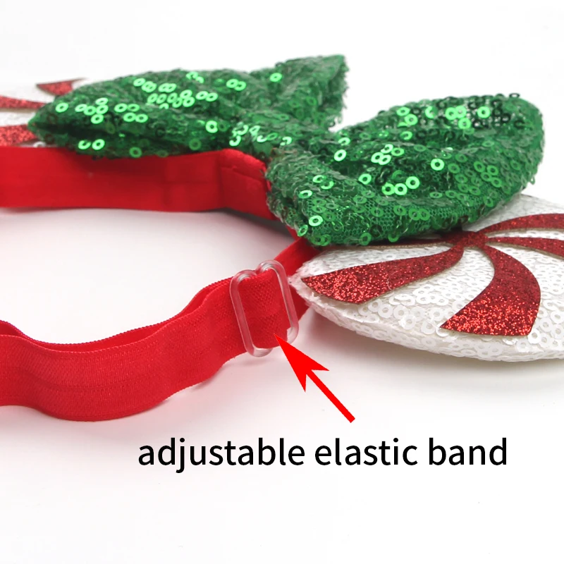 2026 Disney 3.3"Minnie Mickey Ear Elastic Headbands For Newborn Fashion Glitter Adjusted Hairband Baby DIY Hair Accessories