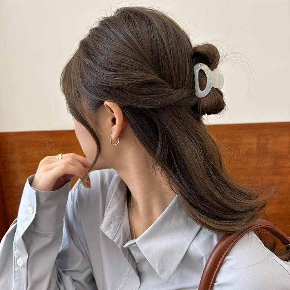 Sweet Mini Acetate Hair Clip for Women Girls Hair Claw Chic Barrettes Crab Hairpins Styling Claw Clips Fashion Hair Accessories