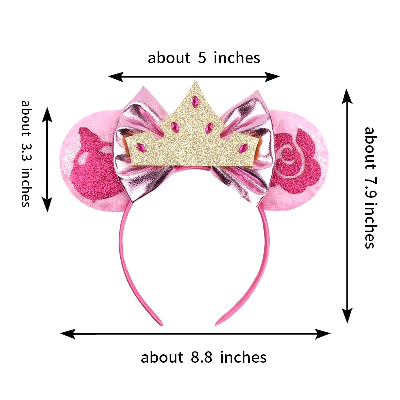 Cute Rapunzel Hair Bands for Women Chameleon Sun Flower Ears Headbands Kids Sequins Bow Hairband Girl Tangled Hair Accessories
