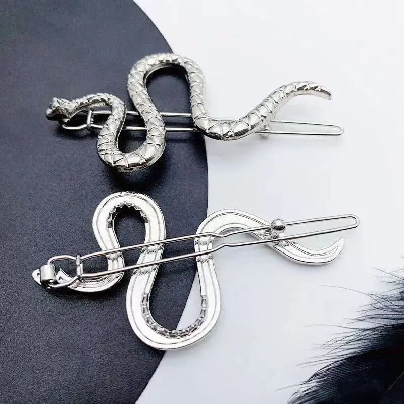 2pcs Fashion Snake - Shaped Hair Clips For Women Girls Party & Punk - Style Hair Accessories