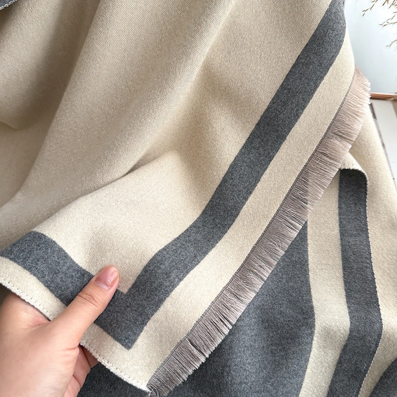 New Warm Luxury Cashmere Scarf Women Plain color Fashion Shawl and Wraps Ladies Blanket Foulard Winter Pashmina Bandana Bufanda