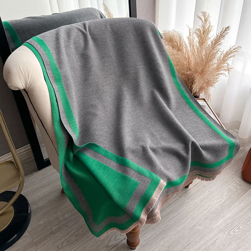 New Warm Luxury Cashmere Scarf Women Plain color Fashion Shawl and Wraps Ladies Blanket Foulard Winter Pashmina Bandana Bufanda