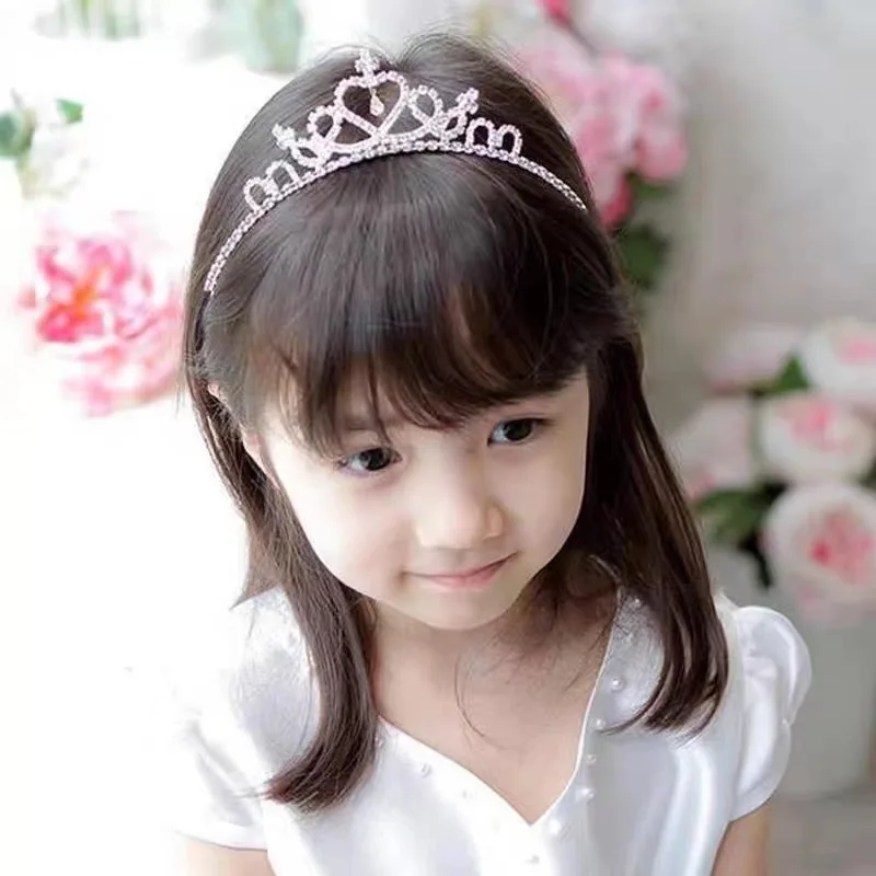 Children's Hair Hoops Sparkling Rhinestones Fashionable Sweet Cute Kawaii Headbands Performance Party Hair Accessories For Girl