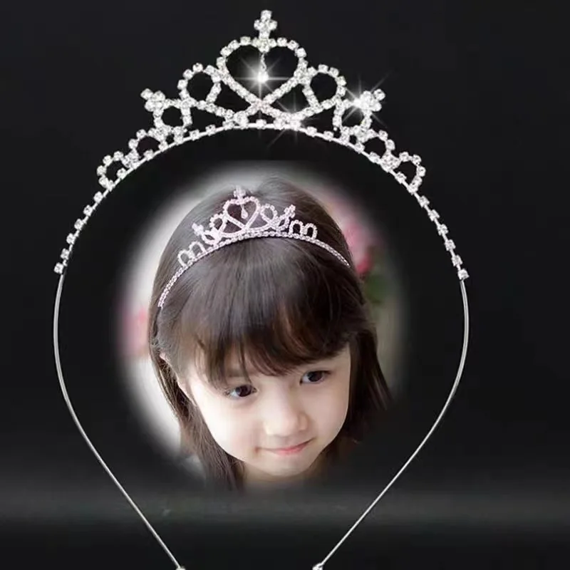 Children's Hair Hoops Sparkling Rhinestones Fashionable Sweet Cute Kawaii Headbands Performance Party Hair Accessories For Girl