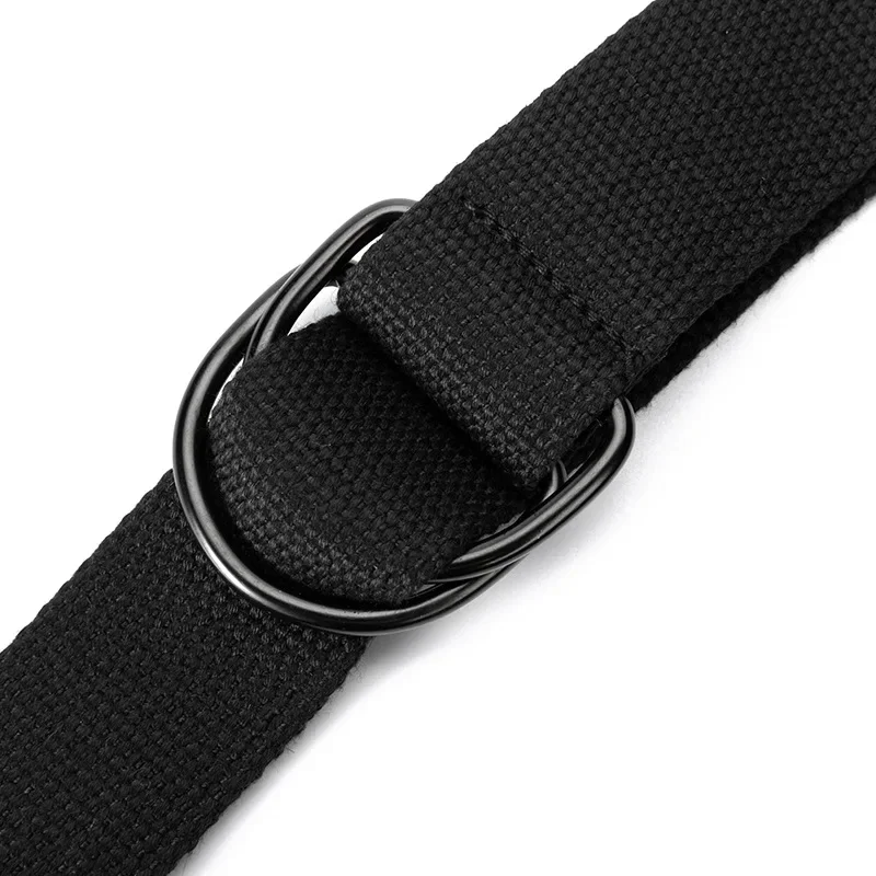 Canvas Men Belt High Quality Unisex Double D-Ring Buckle Waistband Casual Canvas Female Belt Casual Sports Belt Tactical Belts