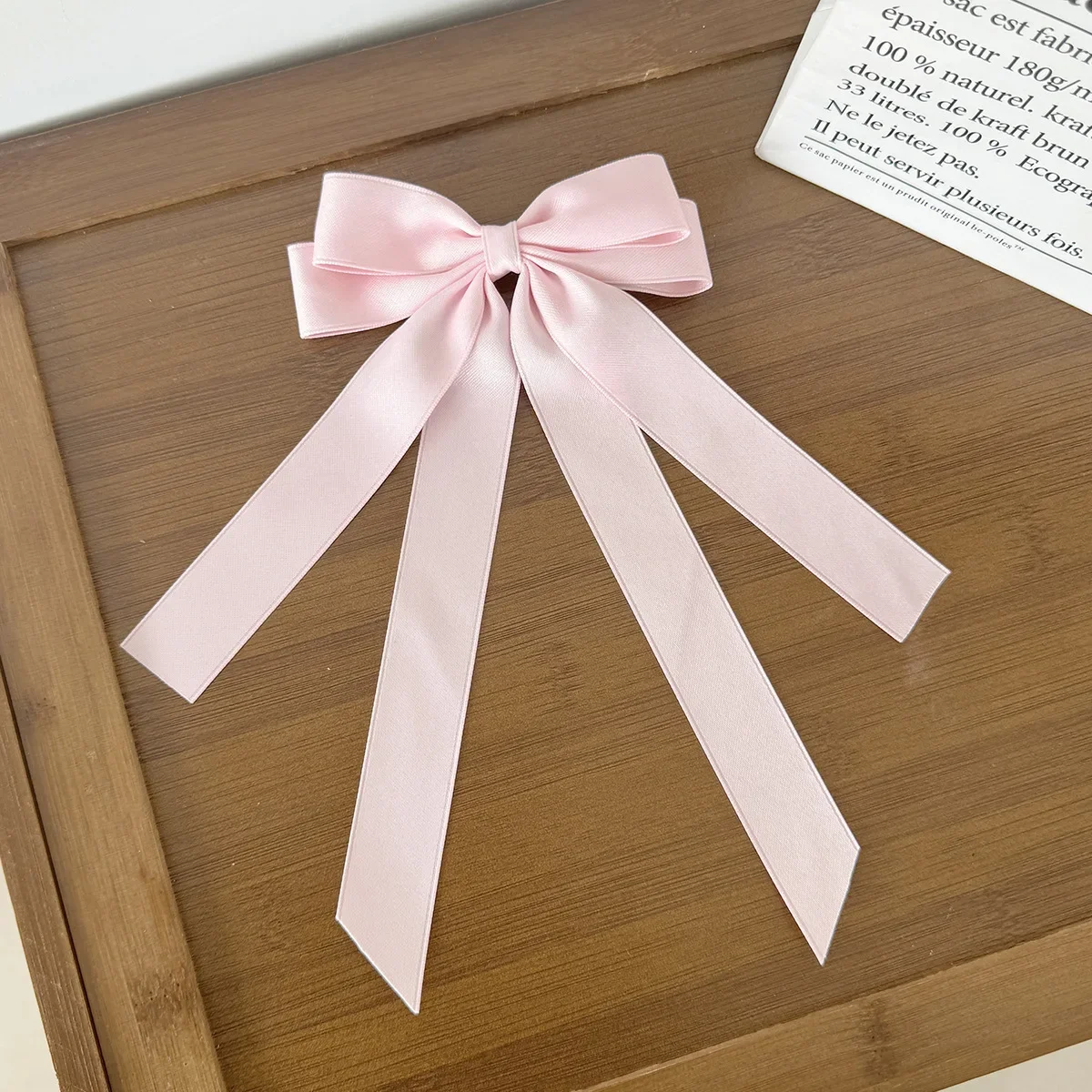 Fashion Fabric Ribbon Hair Bow Hairpin for Women Girls Hair clips Black White Bow Top Clip Female Hair Accessories