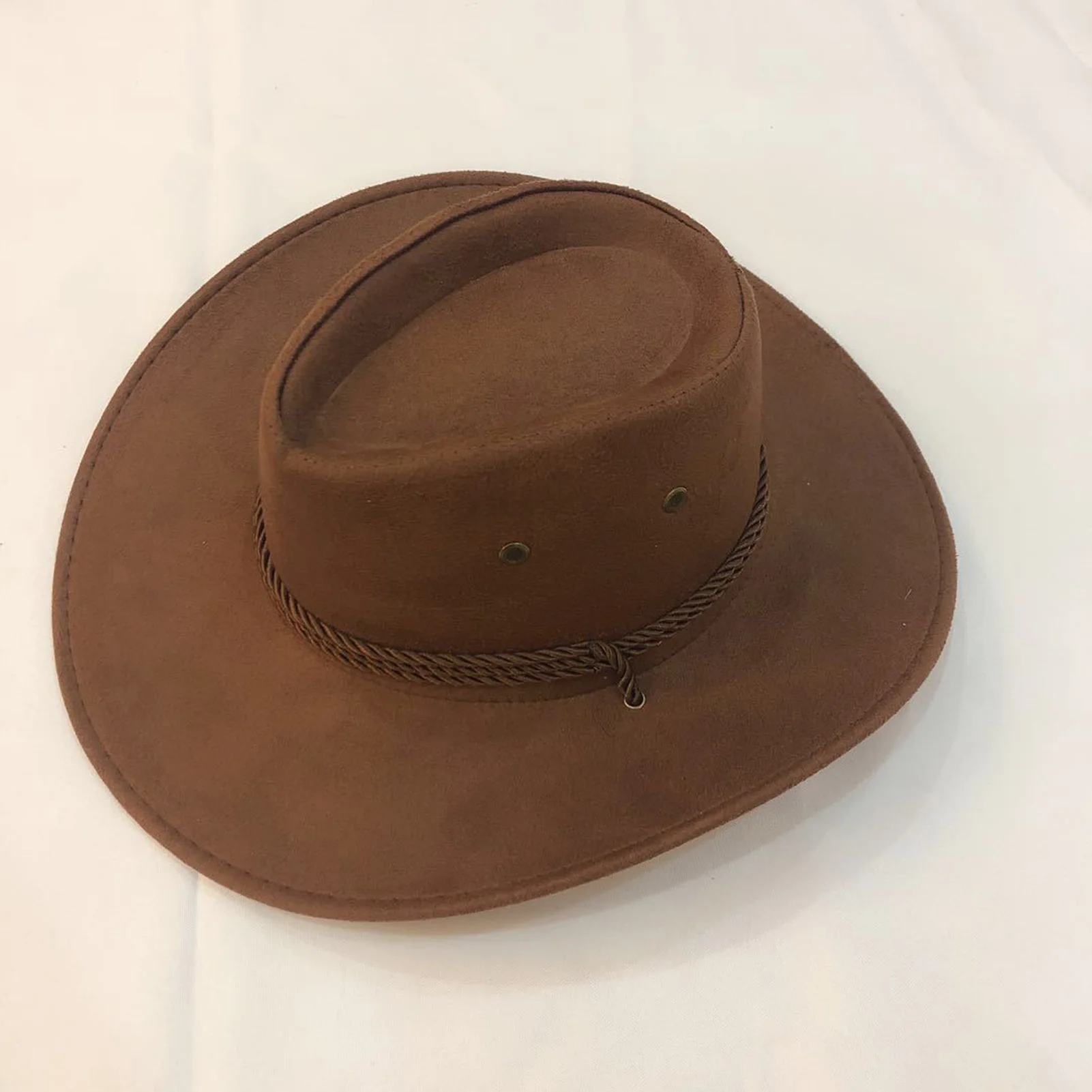 Cowboy Hat Classic Western Cowboy Hats with Adjustable Neck Draw String Vintage Cattleman Hat for Dress-Up Parties Costume GIft
