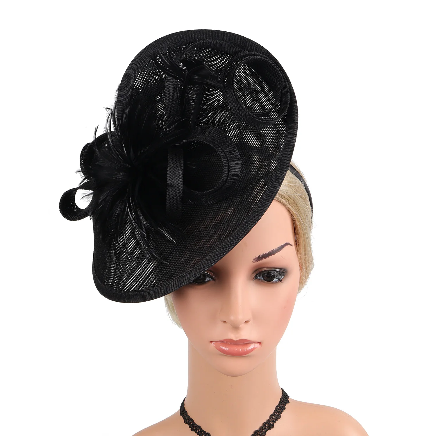2026 Elegant Fascinator Hat for Women Tea Party Kentucky Derby Fascinator Pillbox Hat Feather Flower Fascinator Wedding Cocktail