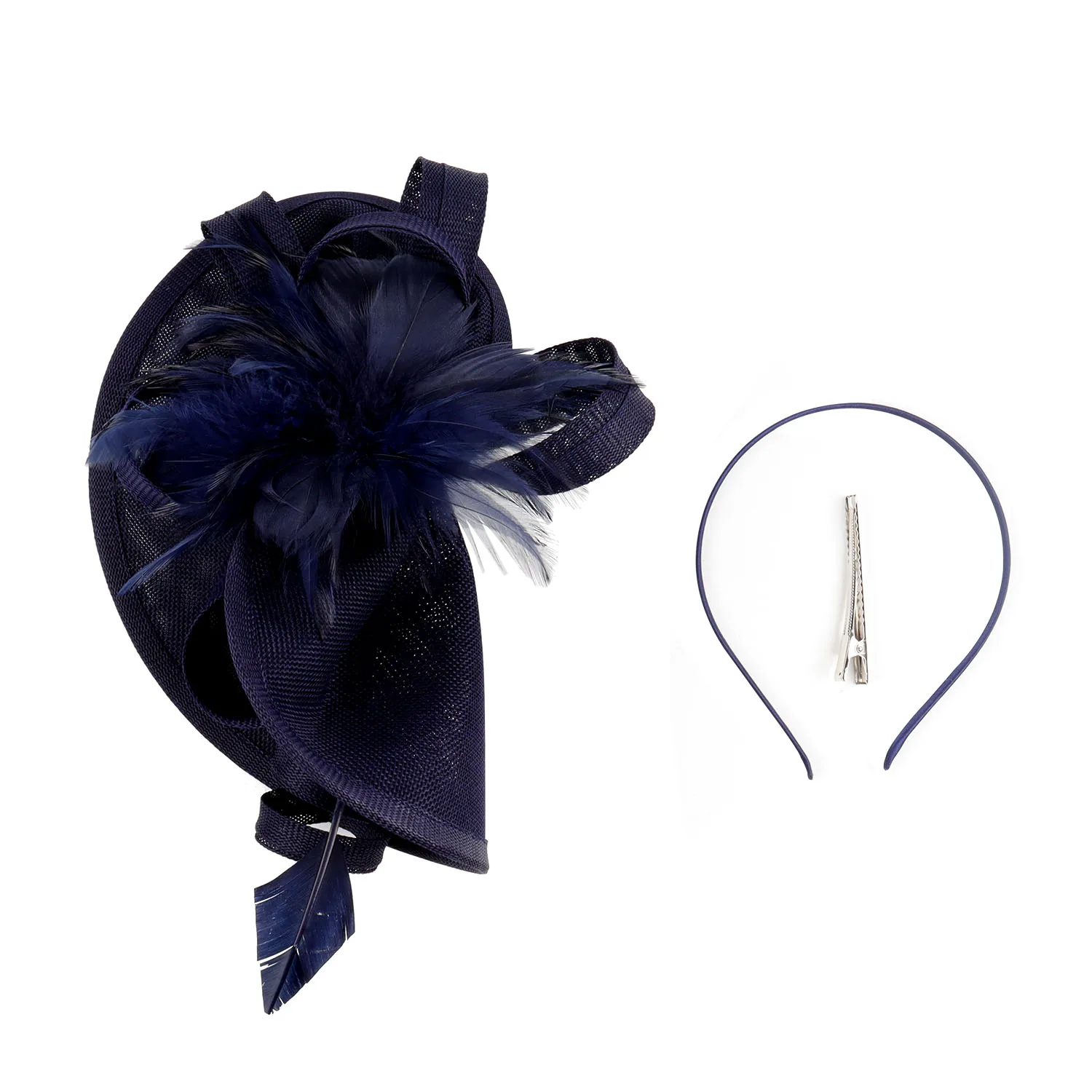 2026 Elegant Fascinator Hat for Women Tea Party Kentucky Derby Fascinator Pillbox Hat Feather Flower Fascinator Wedding Cocktail