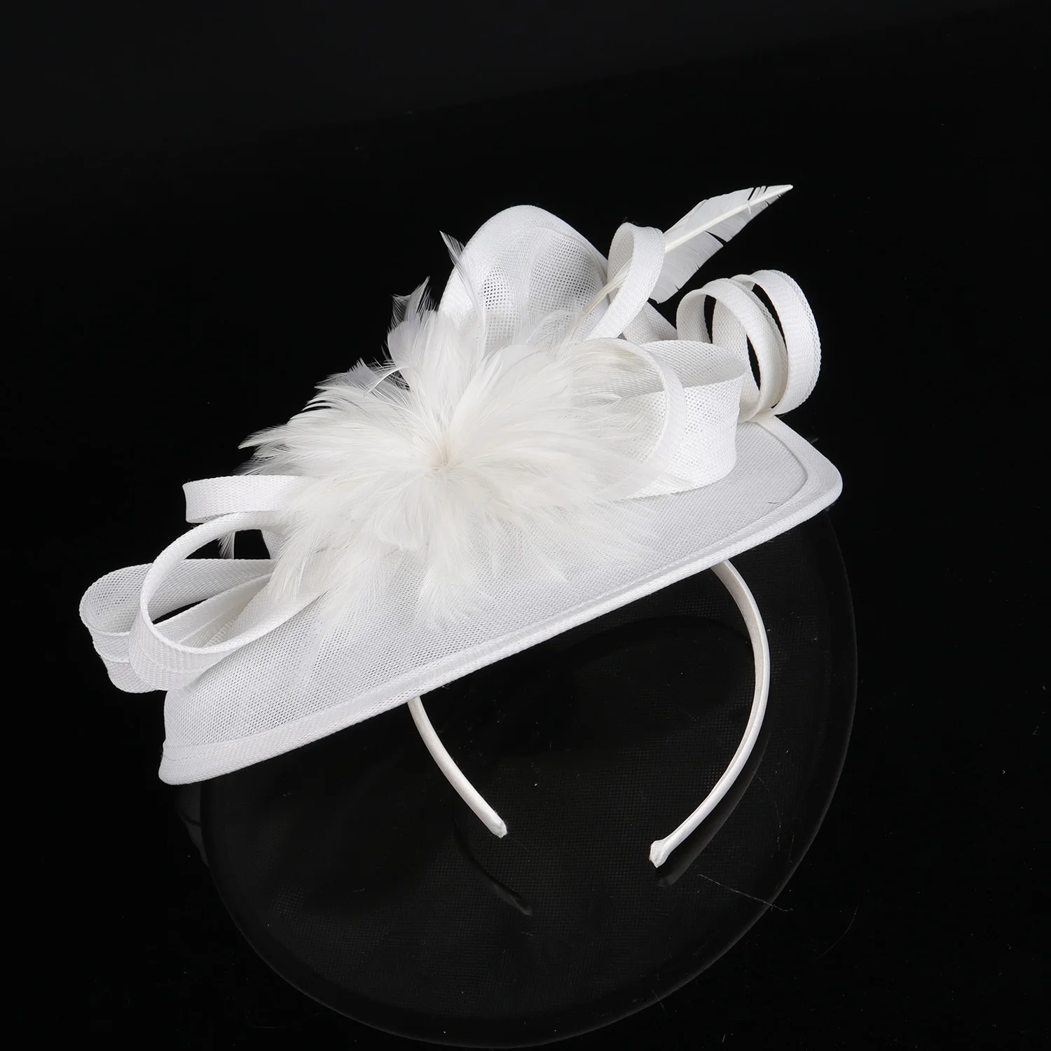 2026 Elegant Fascinator Hat for Women Tea Party Kentucky Derby Fascinator Pillbox Hat Feather Flower Fascinator Wedding Cocktail