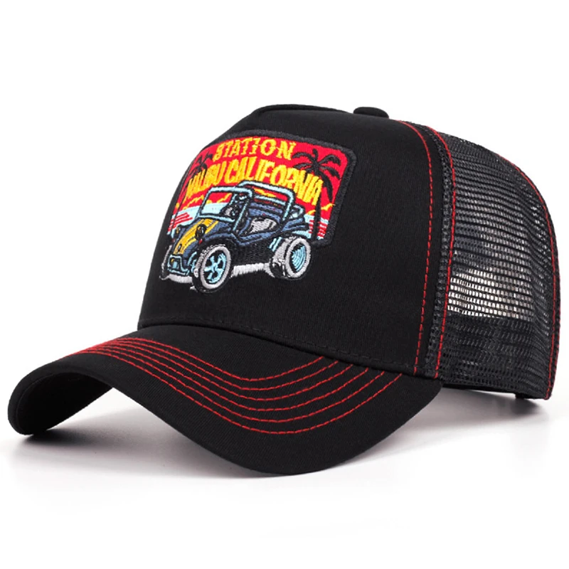 2025 New Net Hat Coconut Tree Retro Convertible Car Truck Hat Men's Street Hip Hop Hat Women's Outdoor Sunshade Hat Baseball Hat