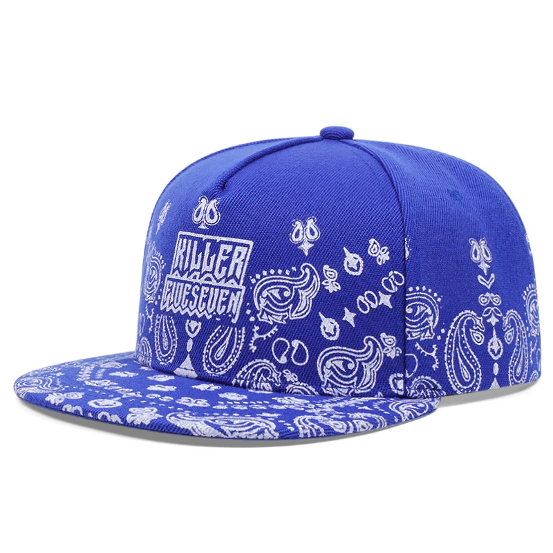 2025 New West Coast Cashew Flower Flat Edge Hat Men's Street Dance Hip Hop Hat Women's Outdoor Leisure Sunshade Hat Baseball Hat