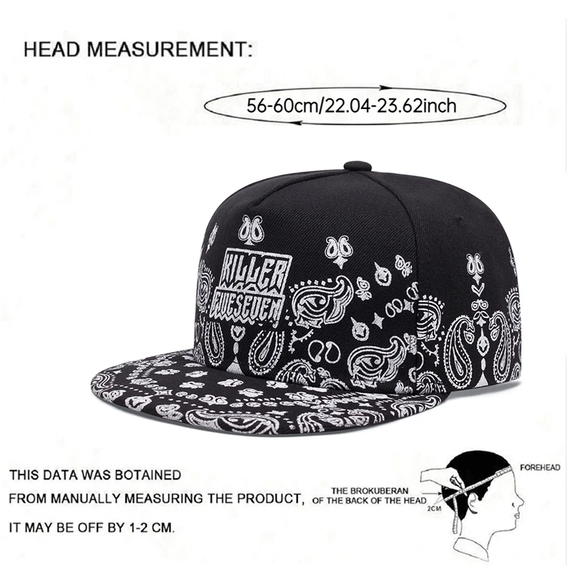 2025 New West Coast Cashew Flower Flat Edge Hat Men's Street Dance Hip Hop Hat Women's Outdoor Leisure Sunshade Hat Baseball Hat