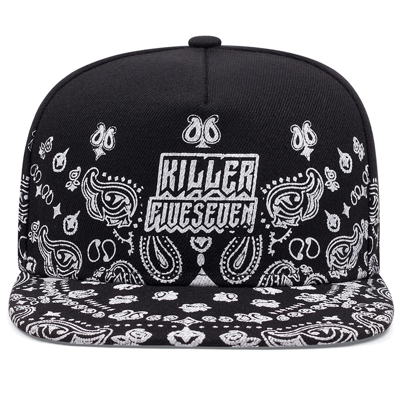 2025 New West Coast Cashew Flower Flat Edge Hat Men's Street Dance Hip Hop Hat Women's Outdoor Leisure Sunshade Hat Baseball Hat