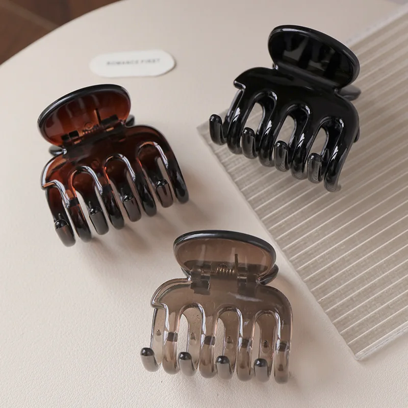 Small Medium Hair Claws Clips Crab Hair Clamps Women Girls 4.5CM Plastic Ponytail Hair Barrettes Hairpin Hair Accessories Simple