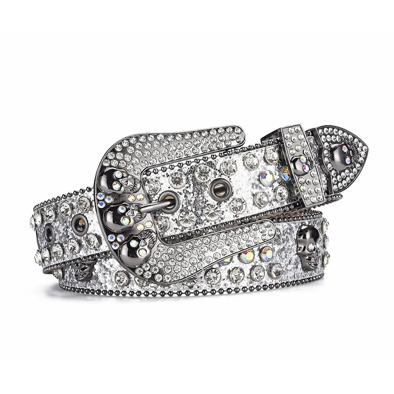 Cowboy style rhinestone belt ladies hip hop party fashion outfit y2k belt unisex belt jeans short skirt women men accessories
