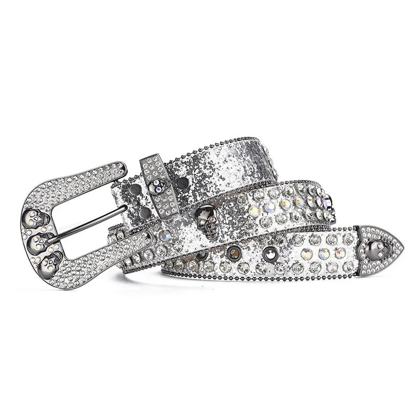 Cowboy style rhinestone belt ladies hip hop party fashion outfit y2k belt unisex belt jeans short skirt women men accessories