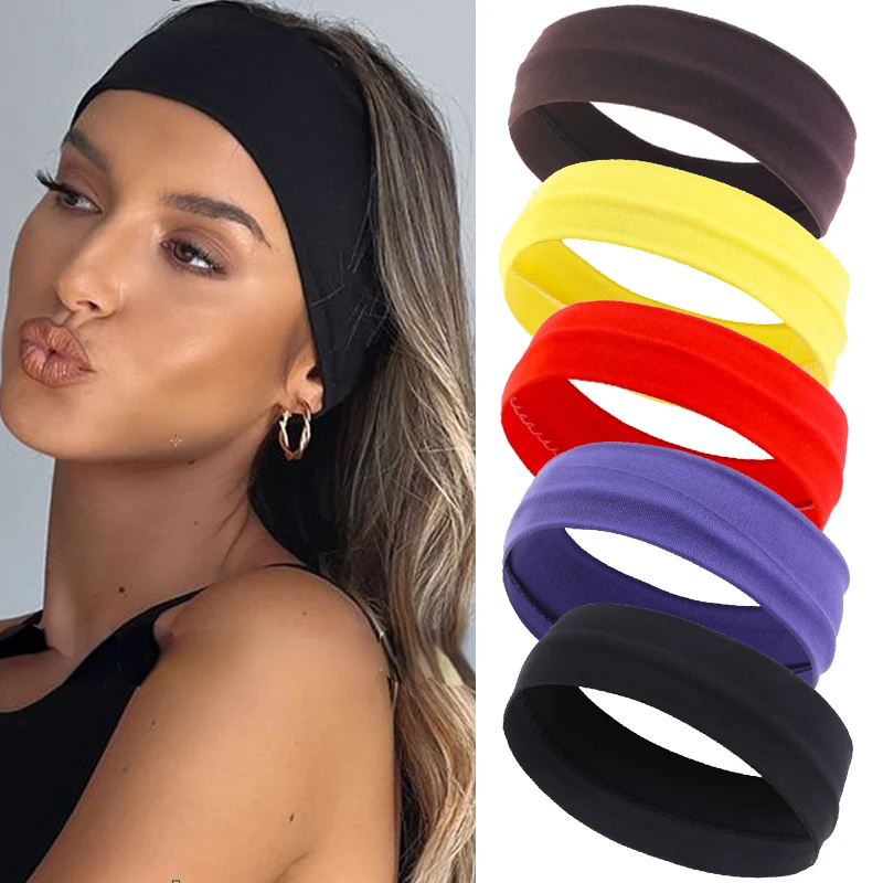 Milk Elastic Silk Headband Sports Yoga Hair Care with Summer Fitness Running Yoga Headscarf Hair Accessories for Girls