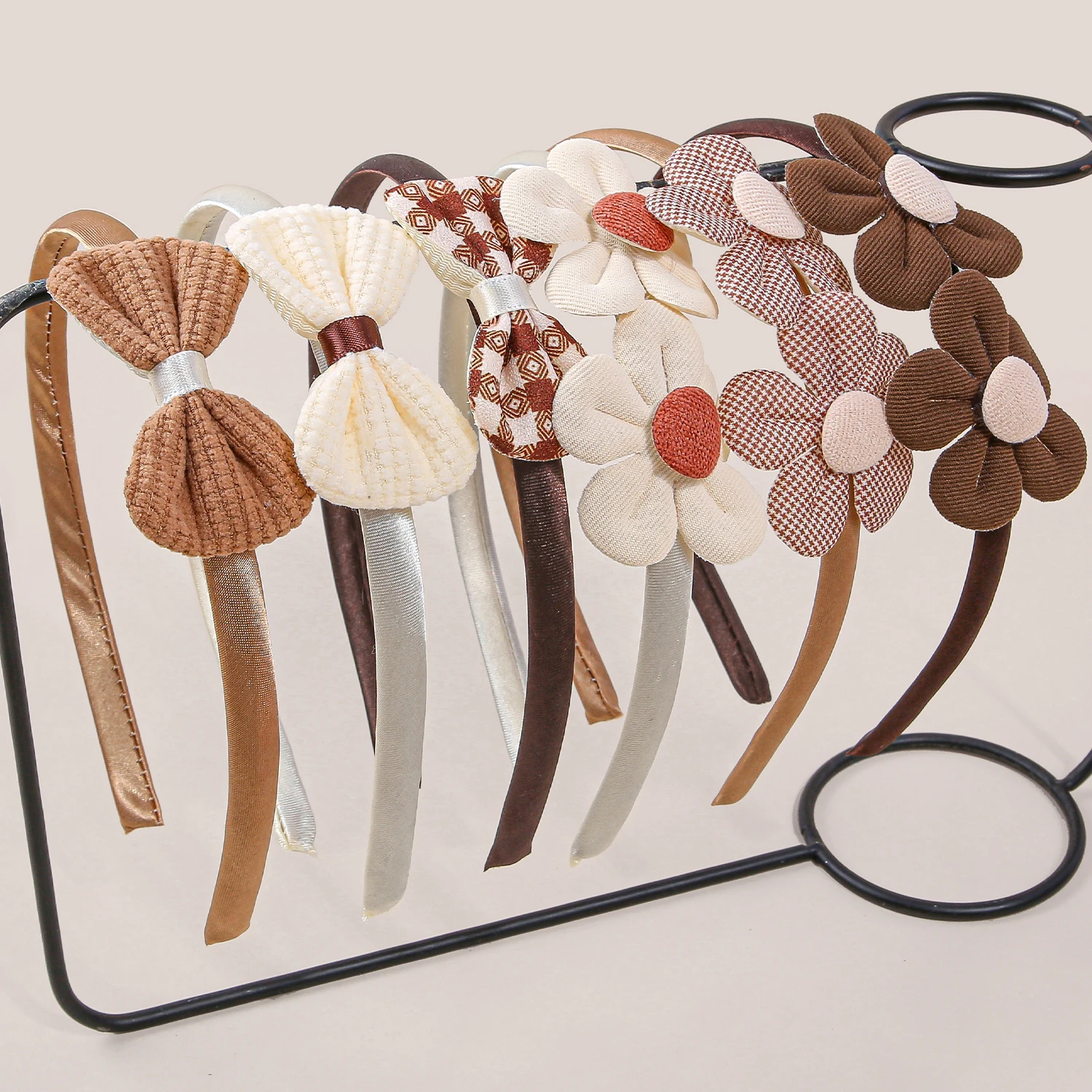 3/6pcs Cute Girls Headband Fabric Flower Hairbands Kids Children Hair Bows Hairbands Family Decoration Party Hair Accessories