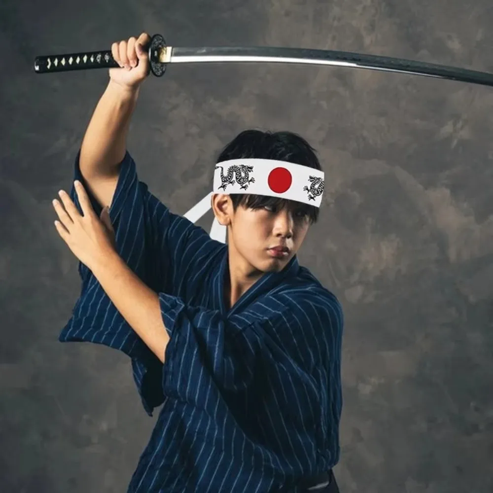 Multi-purpose Hachimaki Headband Breathable Hygroscopic Japanese Headband Costume Accessories Karate Bandana Headwear