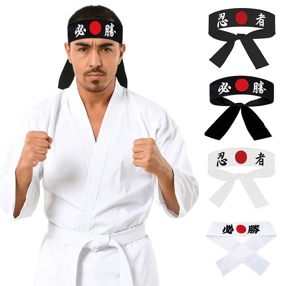 Multi-purpose Hachimaki Headband Breathable Hygroscopic Japanese Headband Costume Accessories Karate Bandana Headwear