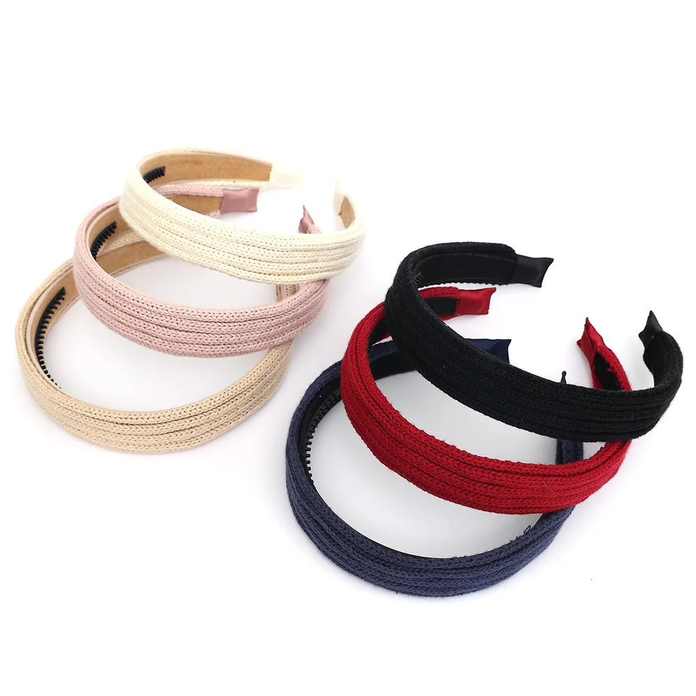 A12 NEW fashion Cotton  Hairband Cute Hairpins Girls H  headband Barrettes Solid hand Kids Headwear Fashion Hair
