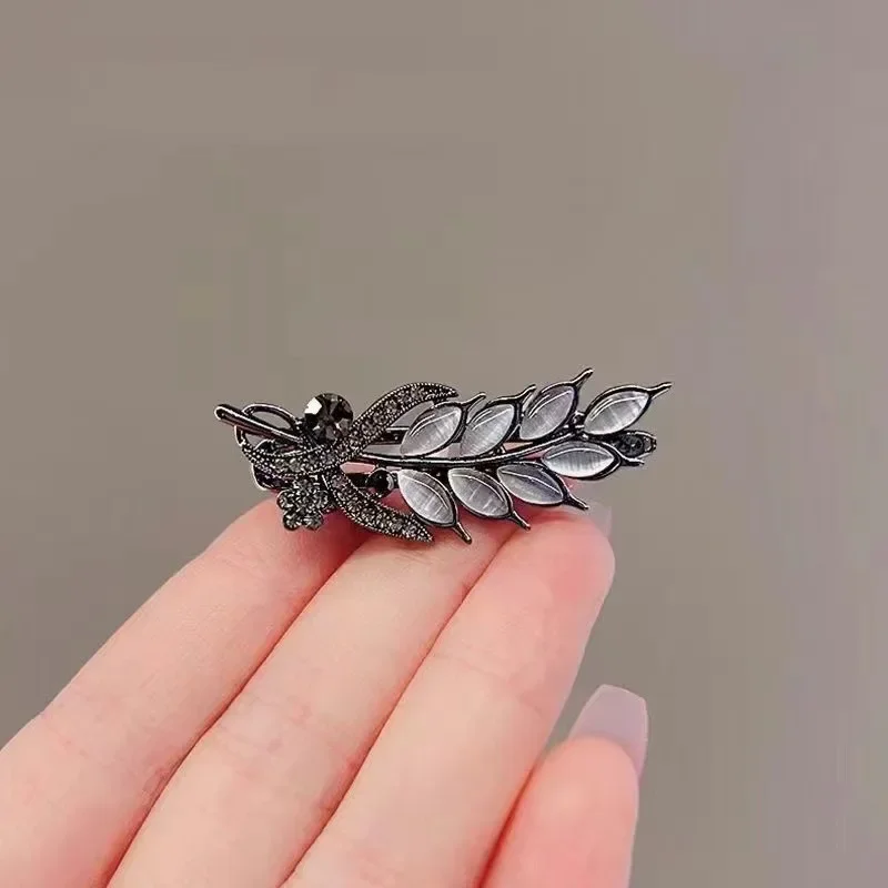 Exquisite Pearl Rhinestone Wheat Hair Clip Temperament Women's Side Bangs Clip Fashion Hairpins Korean Style Hair Accessories
