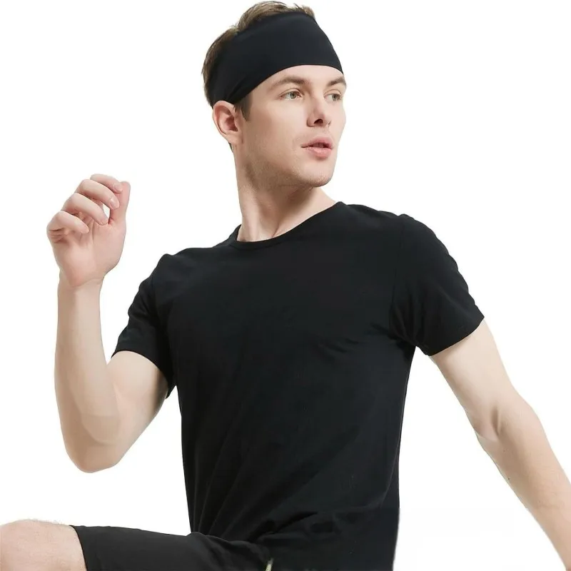 Elastic Wide Sports Headband For Yoga/Gym/Running - Sweat-Wicking Stretchy Turban Headwrap, Multiple Colors Available