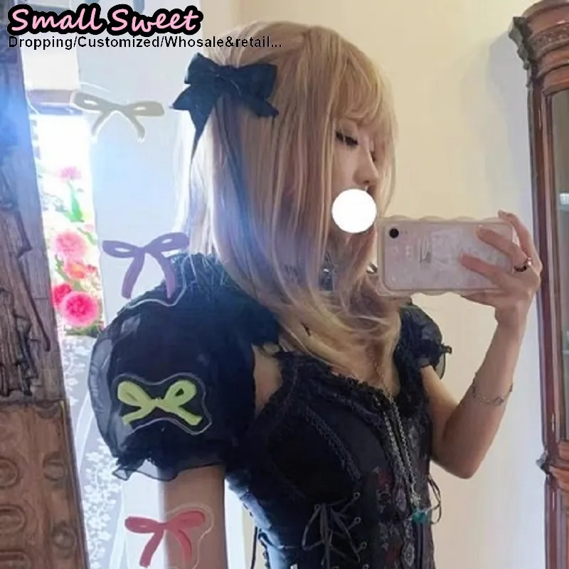 Ballet Style Gothic Lolita Sweet Hair Clip Punk Hairpin Hot Girl Y2K Harajuku Elegant Long Ribbon Barrettes Bow Hair Accessories